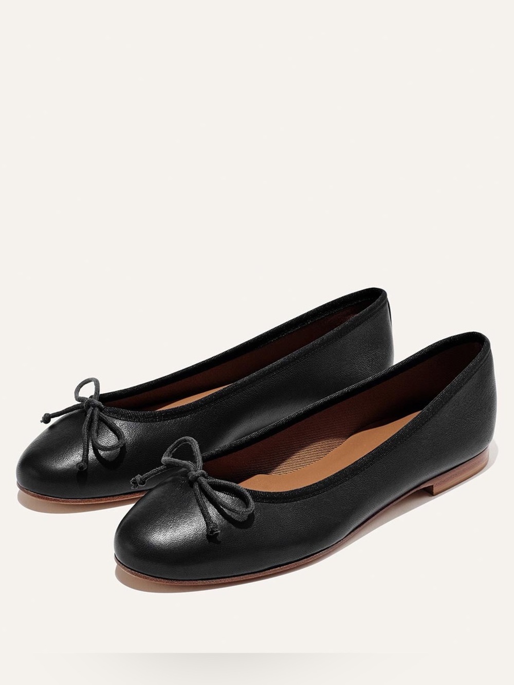 Margaux The Demi Ballet Flat in Black Nappa